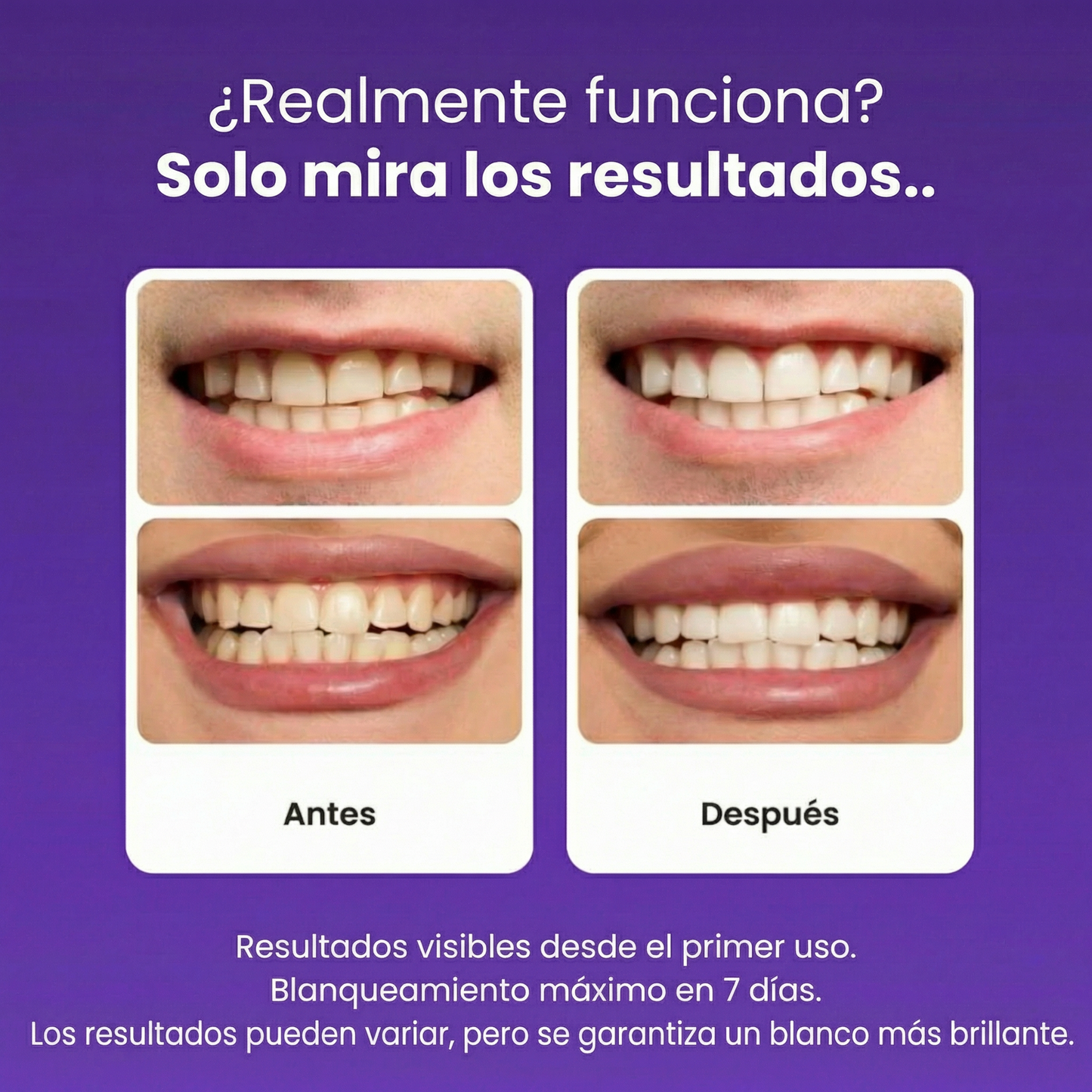 Tiras Blanqueadoras Púrpuras